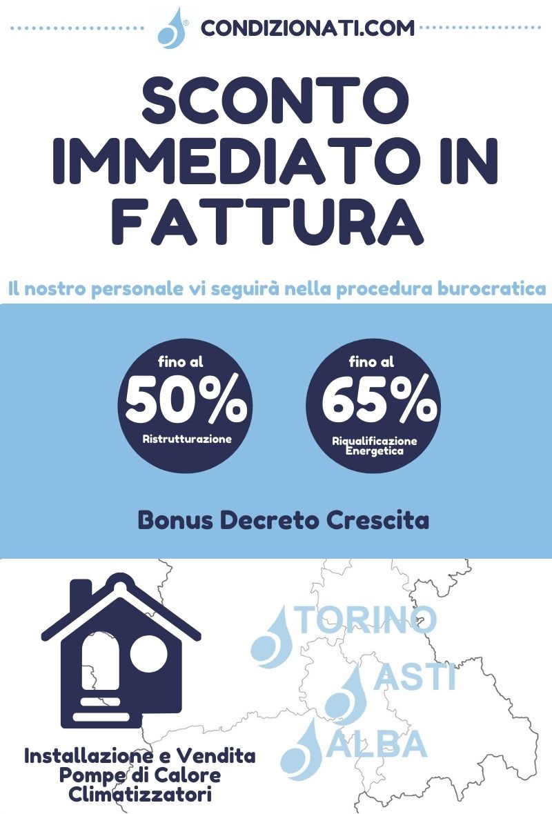 Sconto Immediato in Fattura Decreto Crescita Condizionati S.r.l. Alba